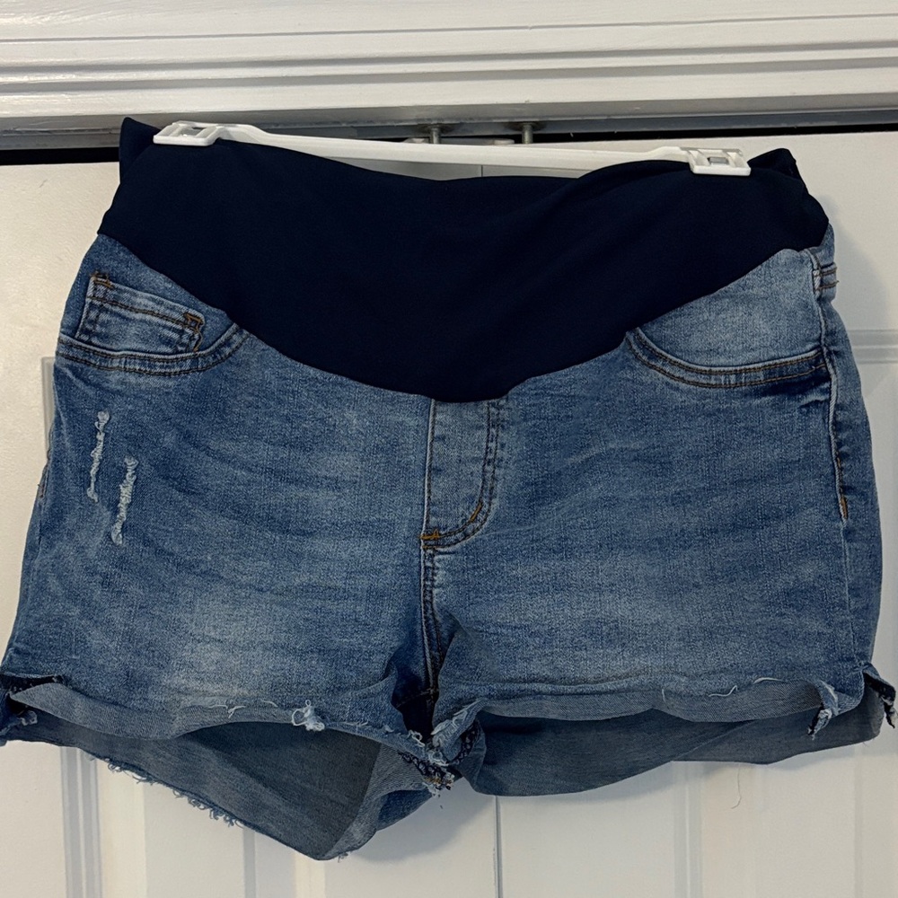 Maternity Blue Denim Women's Shorts